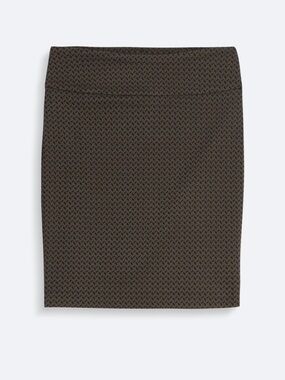 Margaret M Black Gray Textured Pencil Skirt